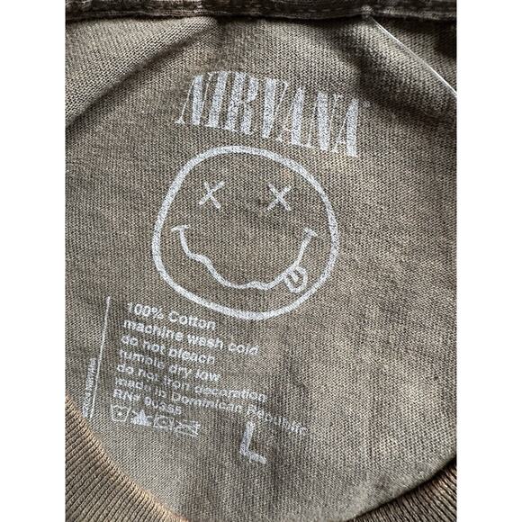 Nirvana World Tour‎ T-Shirt Men's Size Large Brown - Picture 8 of 10